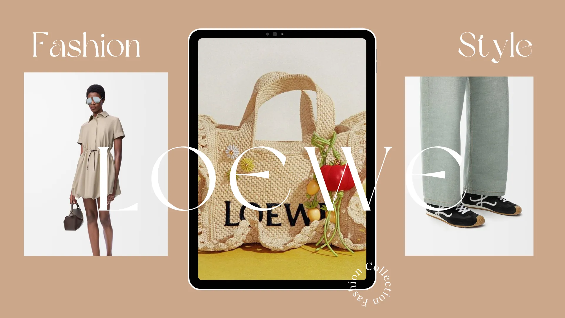 Cover of the deck: “LOEWE — Fashion, Style”, with collection photographs